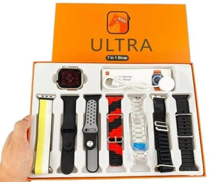 7 in 1 Smartwatch With 7 Interchangeable Straps