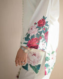 Women,s Stitched Printed Silk Shirt And Trouser Set