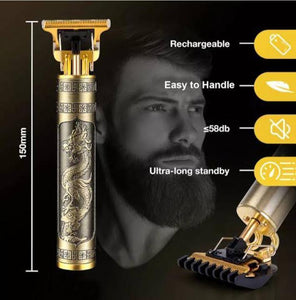 Men,s Golden Abs Alloy Hair Trimmer- Rechargeable Waterproof & High Efficiency with pop-up Trimmer