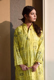 2 Pcs Women,s Stitched linen block printed shirt and trouser