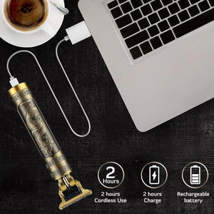 Men,s Golden Abs Alloy Hair Trimmer- Rechargeable Waterproof & High Efficiency with pop-up Trimmer