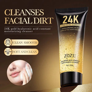 ZOZU 24K Gold Hyaluronic Acid Gel Moisturizing Skin Care Facial Wash Cleanser 100g ZOZU51315